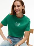 Πράσινο T-Shirt Με Κλασική Λαιμόκοψη Και Λογότυπο  Γυναίκες
