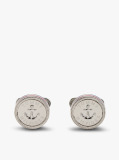 Silver Stainless Steel Signature Nautical Cufflinks  Men