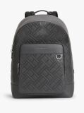 Grey Modern Flag Metal Logo Dome Backpack  Men