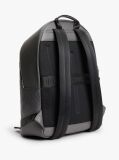 Grey Modern Flag Metal Logo Dome Backpack  Men