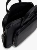 Black Pebble Grain Logo Hardware Laptop Bag  Men