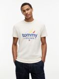 Μπεζ Βαμβακερό T-Shirt  Άνδρες