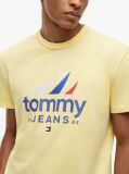 Κίτρινο Βαμβακερό T-Shirt  Άνδρες