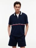 Blue Relaxed Fit Global Stripe Polo Shirt  Men