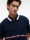 Blue Relaxed Fit Global Stripe Polo Shirt  Men