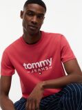 Κόκκινο Slim T-Shirt Με Λογότυπο Και Σχέδιο  Άνδρες