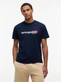 Μπλε Βαμβακερό T-Shirt  Άνδρες