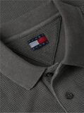 Black Regular Fit Washed Waffle Knit Polo Shirt  Men