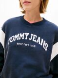 Blue Contrast Logo Embroidery Boxy Sweatshirt  Women