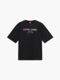 Μαύρο Oversized Βαμβακερό T-Shirt Με Ξεθωριασμένο Φινίρισμα  Γυναίκες
