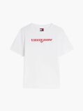 Άσπρο Άνετο Βαμβακερό T-Shirt  Γυναίκες