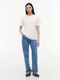 White Relaxed Washed Jersey T-Shirt  Women