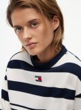 Multi Tommy Badge Stripe Relaxed Sweatshirt  Women