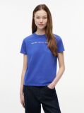 Blue Repeat Logo Washed Jersey T-Shirt  Women