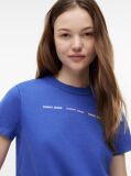 Blue Repeat Logo Washed Jersey T-Shirt  Women