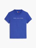Blue Repeat Logo Washed Jersey T-Shirt  Women