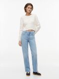White Textured Knit Relaxed Jumper  Women
