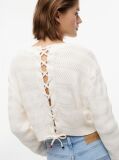 White Textured Knit Relaxed Jumper  Women
