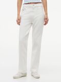 Denim High Rise Slim Straight White Jeans  Women