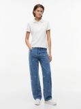 Denim All-Over Embroidery High Rise Slim Straight Jeans  Women