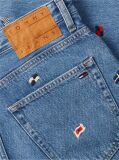 Denim All-Over Embroidery High Rise Slim Straight Jeans  Women