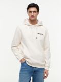 Μπεζ Βαμβακερό Hoody Με Πίσω Σχέδιο  Άνδρες