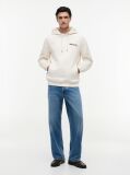 Μπεζ Βαμβακερό Hoody Με Πίσω Σχέδιο  Άνδρες