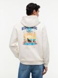 Μπεζ Βαμβακερό Hoody Με Πίσω Σχέδιο  Άνδρες