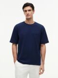Μπλε Άνετο T-Shirt Με Ζακάρ Λογότυπο  Άνδρες