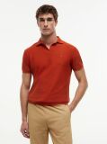 Orange Regular Fit Jacquard Polo Shirt  Men