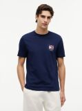 Μπλε T-Shirt Με Wavy Σημαία  Άνδρες