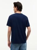 Blue Floral Graphic Pocket T-Shirt  Men