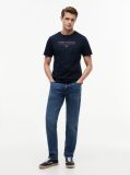 Μπλε Βαμβακερό T-Shirt  Άνδρες