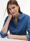 Μπλε Denim Πουκάμισο Σε Boxy Γραμμή  Γυναίκες