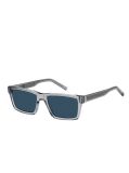 Grey Signature Tip Rectangular Sunglasses  Men