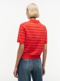 Red Boxy Fit Jersey Polo Shirt  Women