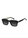 Black Signature Tip Square Sunglasses  Men