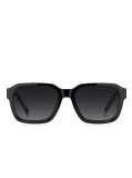 Black Signature Tip Square Sunglasses  Men