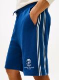 Blue Crest Embroidery Lightweight Relaxed Sweat Bermuda Shorts  Men