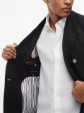 Black Smart Casual Regular Fit Pure Linen Blazer  Men