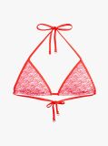 Pink Essential Print Halterneck Triangle Bikini Top  Women