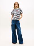 Multi Floral Graphic Interlock Knit T-Shirt  Women