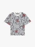 Multi Floral Graphic Interlock Knit T-Shirt  Women