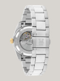 White Stainless Steel Chain-Link Bracelet Watch  Men
