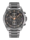 Grey Grey Stainless Steel Watch  Men
