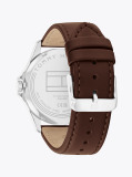 Blue Stainless Steel Brown Leather Strap Watch  Men