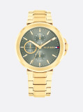 Green Stainless Steel Chain-Link Strap Watch  Women