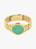 Green Ionic Gold-Plated Green Dial Bracelet Watch  Women