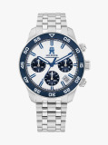 White Navy Bezel Chronograph Watch  Men