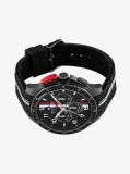 Black Black Silicone Strap Chronograph Watch  Men